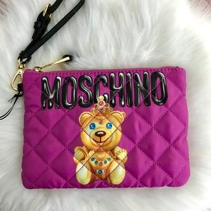 Moschino teddy bear clutch NWT